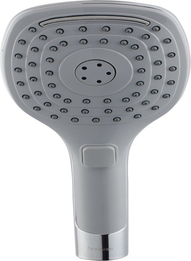 هيندوير دش يدوي من هندوير F160083CP مقاس 120 مم، مصنوع من مادة ABS بثلاثة تدفقات مع مفتاح ضغط (رمادي) - Image 3